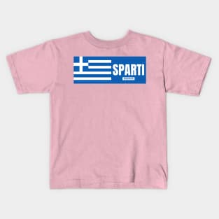 Sparti City with Greek Flag Kids T-Shirt